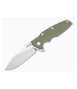 Hinderer Eklipse 3.5 Skinny Hollow Ground Slicer OD Green G10 Stonewash