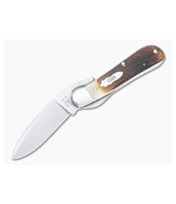 Case Russlock Barehead Sawcut Jig Amber Bone Liner Lock Folder 17891