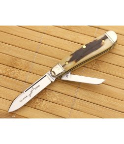 Northfield #18 Beagle 2-Blade Natural Stag Serialized