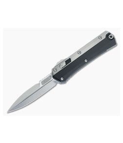 Microtech Glykon OTF Black Aluminum Bead Blast Titanium Overlay Stonewashed M390 Bayonet 184-10