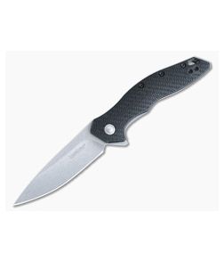 Kershaw Shoreline Black FRN Handle Stonewash Drop Point Assisted Flipper 1845