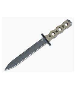Benchmade SOCP Tactical Fixed Blade Tan G10 Cobalt Black Cerakote CPM-3V Dagger Blade 185SBK-1