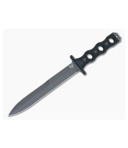 Benchmade SOCP Tactical Fixed Blade Black G10 Cobalt Black Cerakote CPM-3V Dagger Blade 185BK