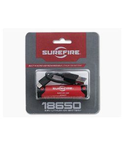 SureFire 18650B 3500 mAh Micro USB Lithium Ion Rechargeable Battery