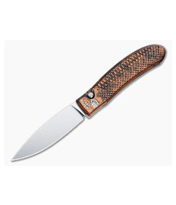 Piranha P18 Toxin Automatic Orange Aluminum Handle Mirror Polished 154CM Drop Point Blade 18O