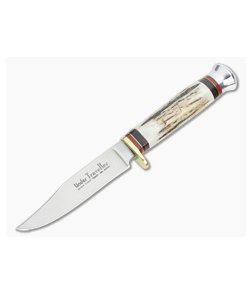 Linder Knives Medium Traveller Bowie Stag Handle 190110