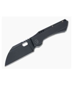 WE Knives Roxi 3 Black Stonewashed S35VN Titanium Front Flipper WE19072-2