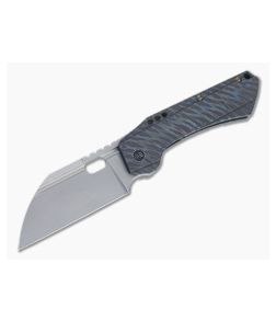 WE Knives Roxi 3 Stonewashed S35VN Tiger Stripe Flamed Titanium Front Flipper WE19072-3