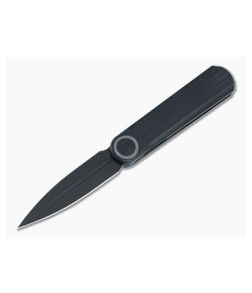 WE Knives Eidolon Dagger Black Stonewashed 20CV Integral Black G10 Front Flipper 19074B-B