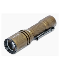 Maratac Exclusive Acebeam Tactical Defender P16 Dual Switch 1800 Lumen Flashlight Desert Bronze