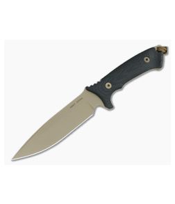 Spartan Harsey Difensa FDE S45VN Black Micarta Nylon Sheath Fixed Blade 19DEBKNLBK