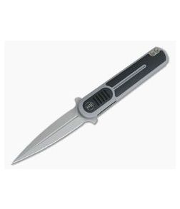 WE Knives Angst Lundquist Gray & Black G10 S35VN Dagger Liner Lock Flipper 2002B
