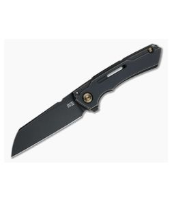 WE Knives 2003B Mini Buster Wharncliffe Black Stonewashed 20CV Antique Bronze Titanium Frame Lock Flipper