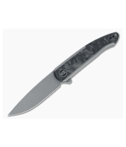 WE Knives Smooth Sentinel Gray Stonewashed 20CV Marbled Carbon Fiber Inlaid Flipper WE20043-1
