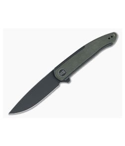 WE Knives Smooth Sentinel Black Stonewashed 20CV Green Micarta Inlaid Flipper WE20043-4