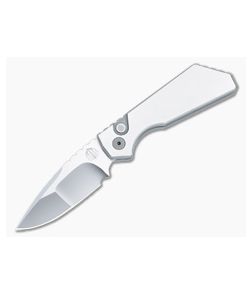 Protech PT Plus Custom Auto Satin/Blasted Steel Handles Mike Irie Compound Ground Drop Point PT-005