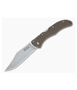 Cold Steel Range Boss Stonewashed 4034 Clip Point FDE GFN Back Lock Folder 20KR9