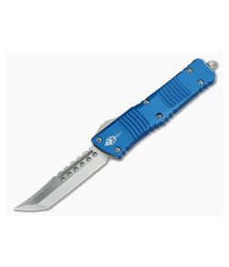Microtech Combat Troodon Hellhound Signature Series Stonewashed Blue OTF Automatic 219-10BLS