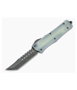 Microtech Combat Troodon Hellhound Shadow DLC Standard Jade G10 Top OTF Automatic Knife 219-1DLCTGTJGSH