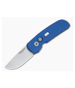 Protech Calmigo Stonewashed 154CM Blue Button Lock CA Legal Automatic 2201-SW-BLUE