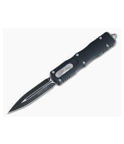 Microtech Dirac Black Plain Double Edge 204P Top Slide OTF Automatic Knife 225-1