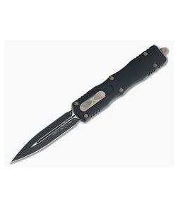 Microtech Dirac Delta Black Plain Double Edge 204P Top Slide OTF Automatic Knife 227-1PR