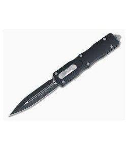 Microtech Dirac Delta Black Plain Double Edge 204P Top Slide OTF Automatic Knife 227-1