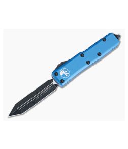 Microtech UTX-85 OTF Blue Aluminum Handle Black M390 Spartan Blade 230-1BL