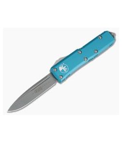 Microtech UTX-85 Turquoise Apocalyptic CTS-204P Drop Point OTF Automatic Knife 231-10APTQ