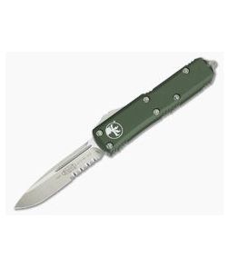 Microtech UTX-85 OD Green S/E Satin Drop Point Serrated ELMAX OTF Automatic Knife 231-5OD