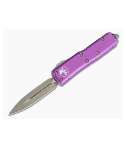 Microtech UTX-85 Violet Handle OTF Bronzed M390 Double Edge 232-13VI