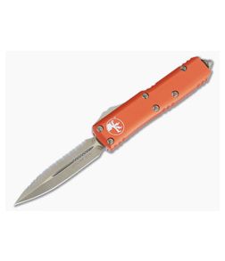 Microtech UTX-85 Orange Handle OTF Bronzed Full Serrate M390 Double Edge 232-15OR