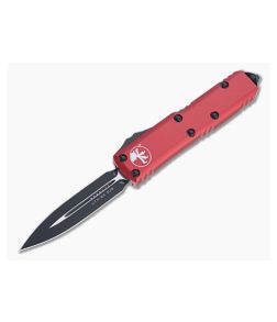 Microtech UTX-85 D/E Black Double Edge M390 Red OTF Automatic Knife 232-1RD
