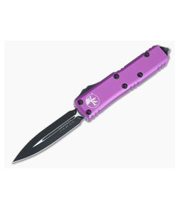 Microtech UTX-85 Violet Handle OTF Black M390 Double Edge 232-1VI