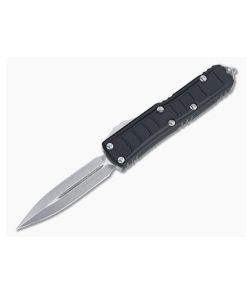 Microtech UTX-85 II D/E Signature Stonewashed M390 Double Edge Black Stepside OTF Automatic Knife 232II-10S