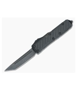 Microtech UTX-85 Damascus Tanto Carbon Fiber Copper Hardware 233-16CFC