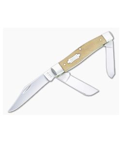 Case Large Stockman Smooth Natural Canvas Micarta 23693