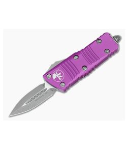 Microtech Mini Troodon D/E Apocalyptic M390 Double Edge Violet OTF Automatic 238-10APVI