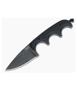 CRKT Minimalist Drop Point Neck Knife Black Stonewash 2384K