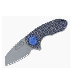 Curtiss Knives F3 Compact Blue/Bronze Frag-Milled Titanium Blasted MagnaCut Wharncliffe Flipper CK-23