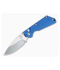 Protech Strider SnG Stonewashed Blade Blue Aluminum Automatic Knife 2401-BLUE