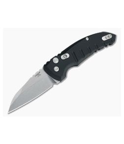 Hogue A01 MicroSwitch Wharncliffe Black Aluminum Automatic 24100