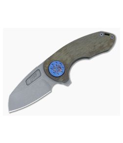 Curtiss Knives F3 Compact Bronze FJ-Milled Titanium Blasted MagnaCut Wharncliffe Flipper CK-24 