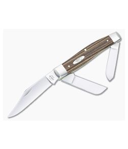 Case Large Stockman Smooth Natural Zebra Wood 25145
