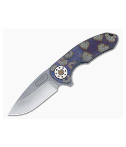 Curtiss Knives F3 Medium Torch Pattern SPM-Milled Titanium Two-Tone MagnaCut Slicer Flipper CK-26