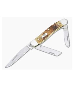 Case Medium Stockman Stonewashed S35VN Burnt Amber Jig Bone Slip Joint Folder 27061