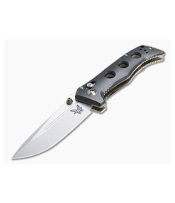 Benchmade Mini Adamas Axis Lock Folder Shredded Carbon Fiber Satin CPM-CruWear Drop Point Blade 273-03