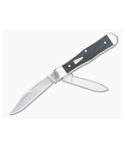 Case Swell Center Jack Small Tru-Sharp Smooth Black Micarta Slip Joint Folder 27737