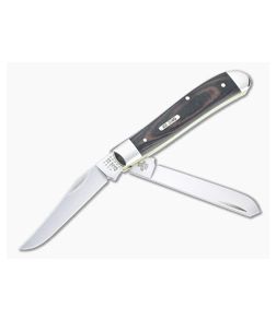Case Mini Trapper Smooth Black and Red Micarta Slip Joint 27852
