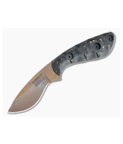 Dawson Knives Pequeno Arizona Copper 3V Copper Shred Carbon Fiber Fixed Blade